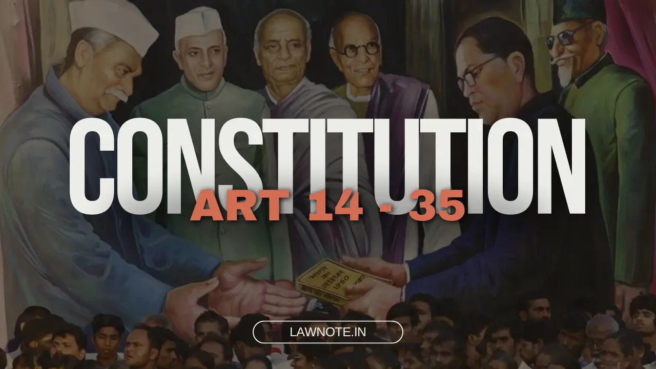 Article 14 to 35 in indian constitution