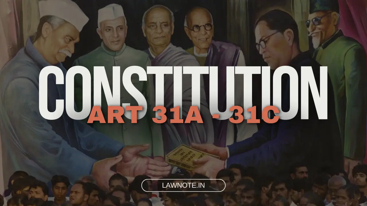 Constitution art 31a to 31 c